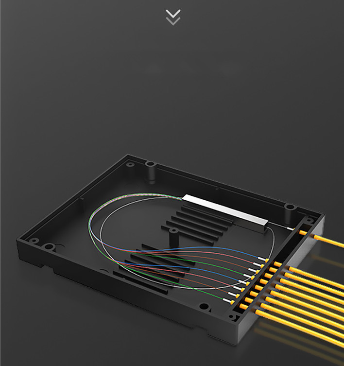 1×8 Single Mode Fiber Splitter PLC Splitter With FC UPC Connector