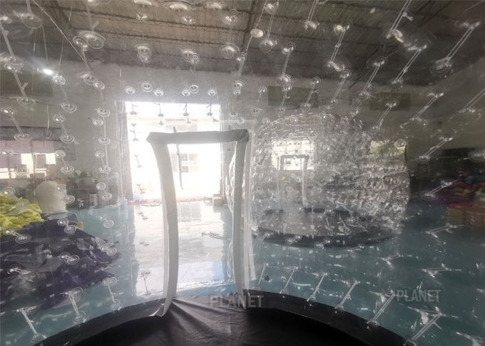 Airtight Igloo Transparent Inflatable Dome Tent With Led Light
