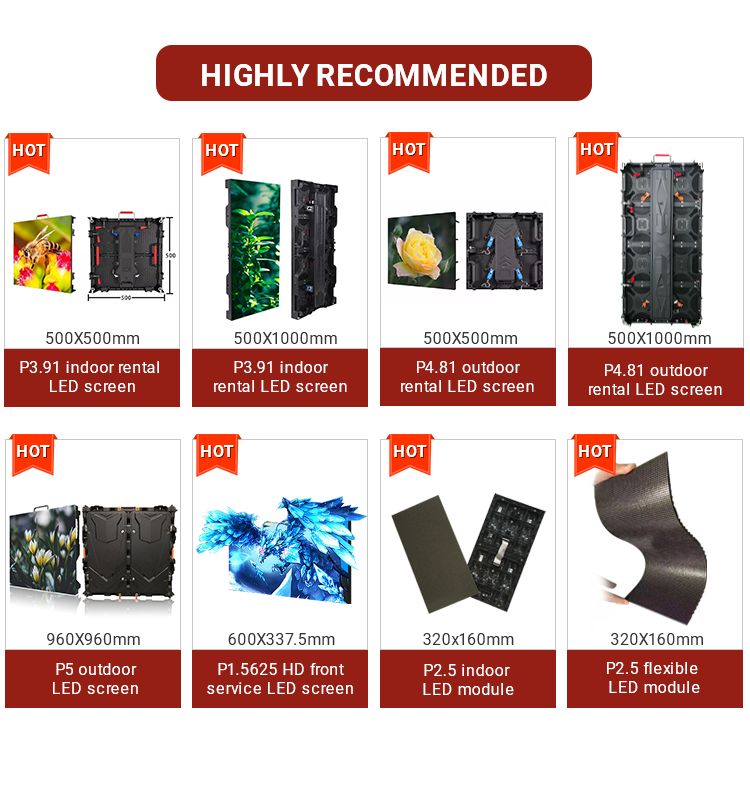 Free Sample Outdoor P5 P6 P8 Led Video Wall Panel Led Display Screen