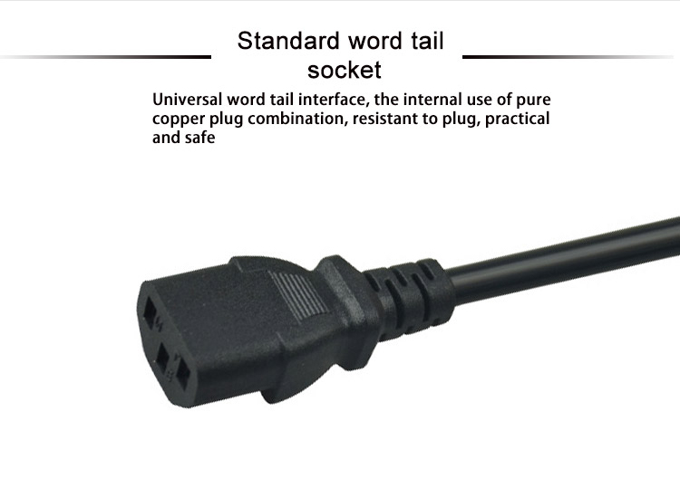 OEM Male C14 To Female C13 AC Power Extension Cable C13 C14 Power Cord
