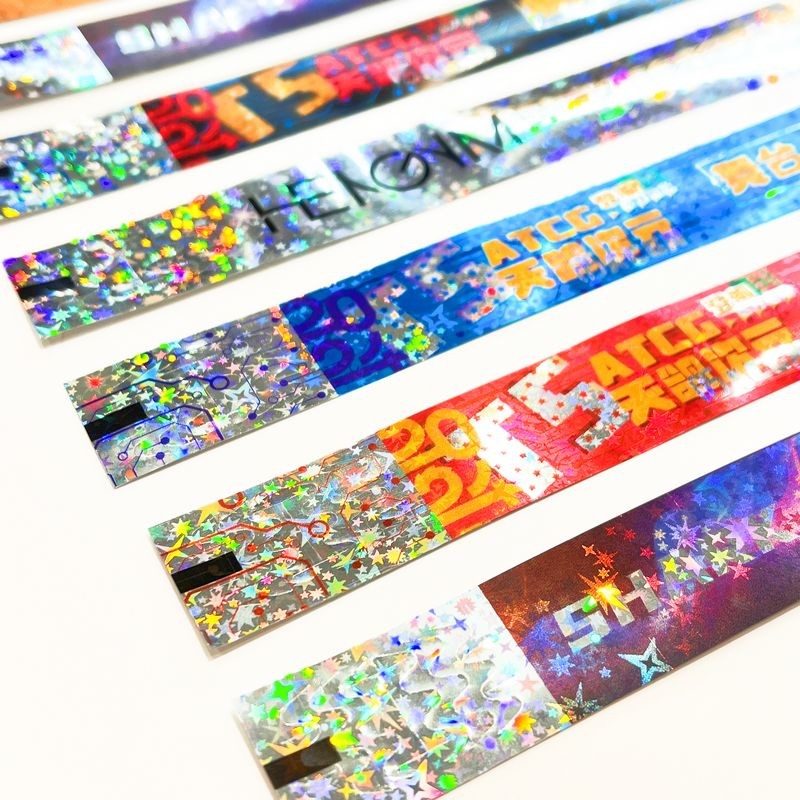 Waterproof Tyvek Paper Bracelets For Customer Requirements In Various Colors