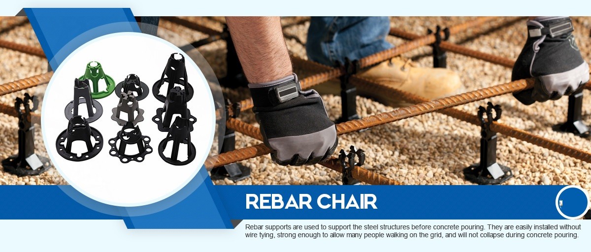Customized Abs Dome Cap Plastic Chair Spacer 50 / 65mm Concrete Rebar