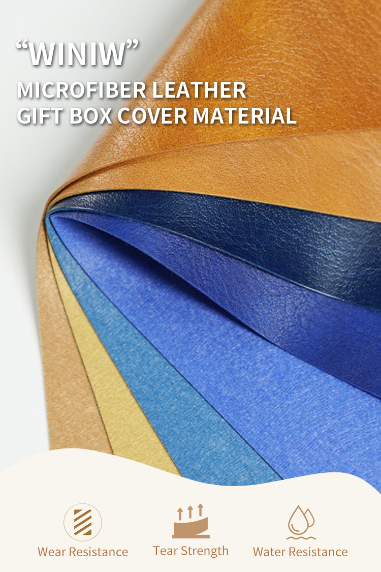Gift Box Cover Microfiber Nappa Leather
