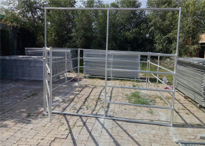 Sheep farm gate fence 40*80mm Oval rail 1.3m tall goat panel 6 bar cattle yard hot dipped galvanized
