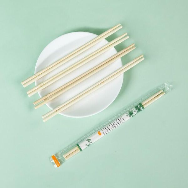 Sushi Chopsticks Round Disposable Bamboo Chopsticks for Occasion Business Gifts Customer's Logo and Packing