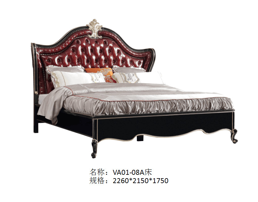 Luxury house of Villa Bedroom furniture Dresser with Mirror stand in Beech wood carving