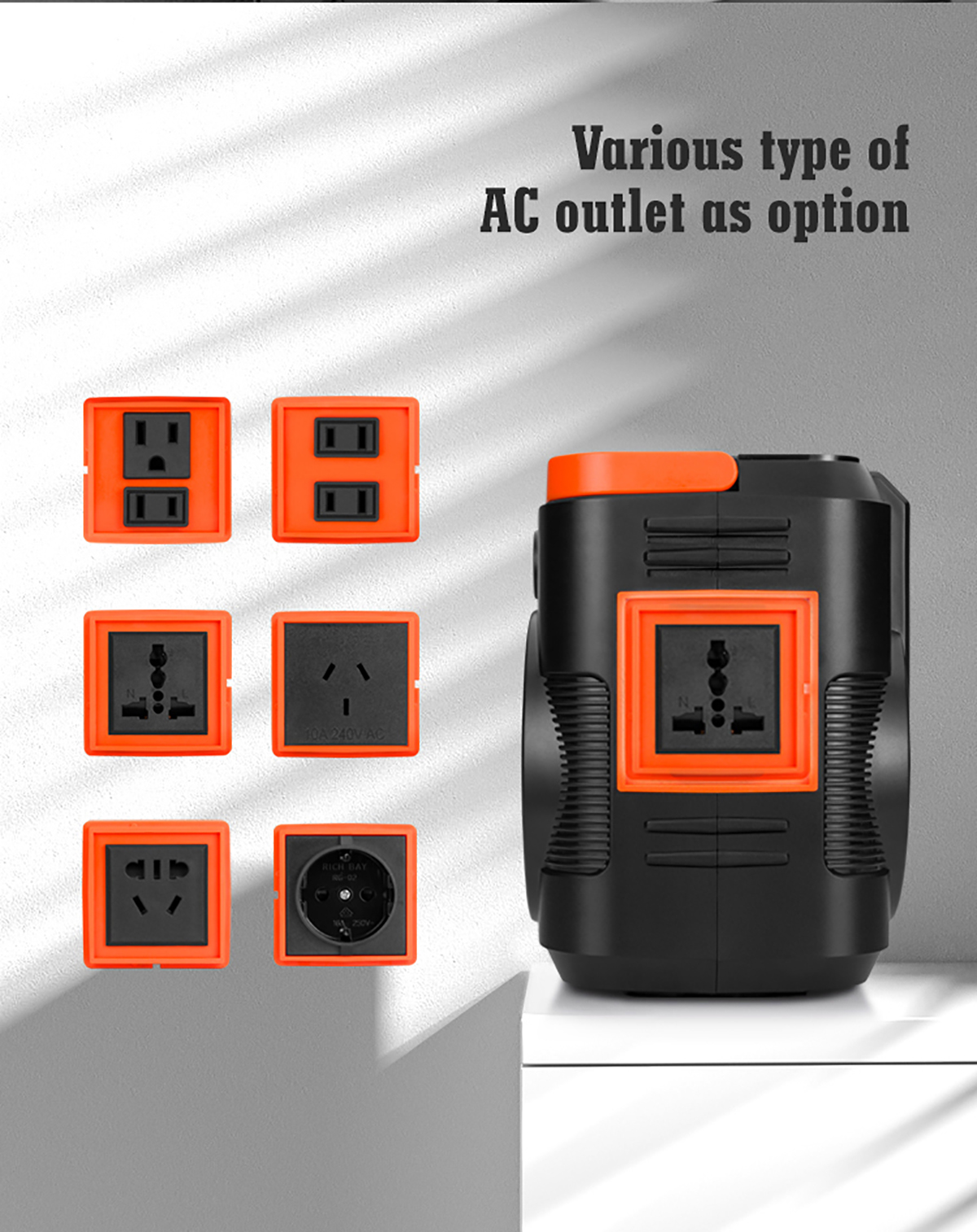 Lithium Ion Portable Solar Power Bank 30000mah 110V / 220V For Outdoor Camping