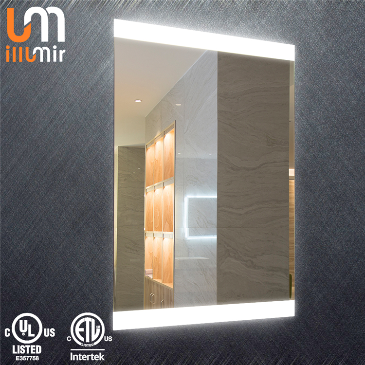 Silver Smart Custom Bathroom Mirrors Waterproof Led Strip Vanity Mirror