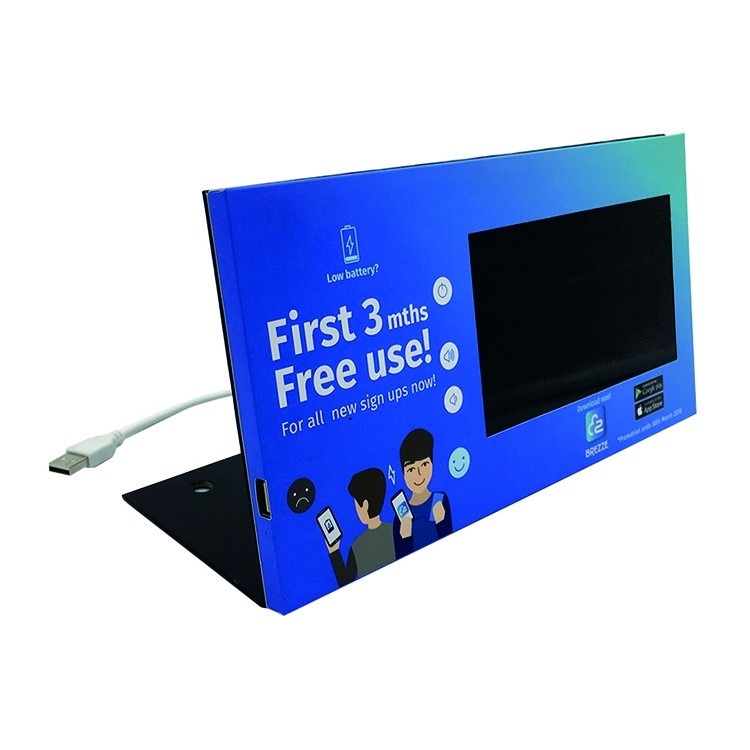 Small LCD display screens 5 inch LCD video shelf talker for product video promotion in store