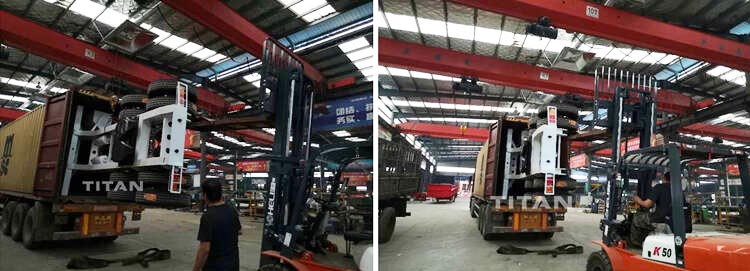 3 axle 40ft container tipping chassis semi trailer