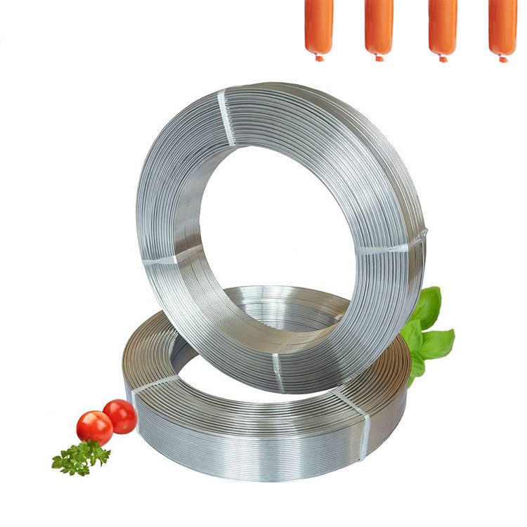 Food Grade Aluminium Wire Roll Clips For Packing Sealing Sausages Wire Clips
