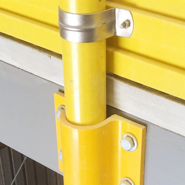 Yellow 50mm FRP Round Tube Lightweight Non Leeching For Garden