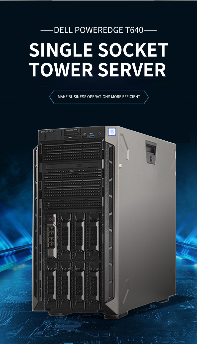 Intel Xeon 3204 CPU Poweredge T640 Server Dell Oem Servers 16gb Memory 1TB