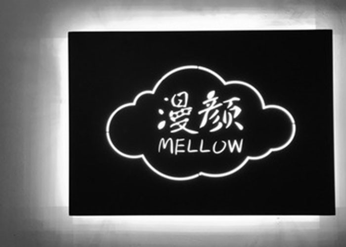 Wall - Mounted Hanging LED Light Box Sign With Laser Metal Cutting Contents