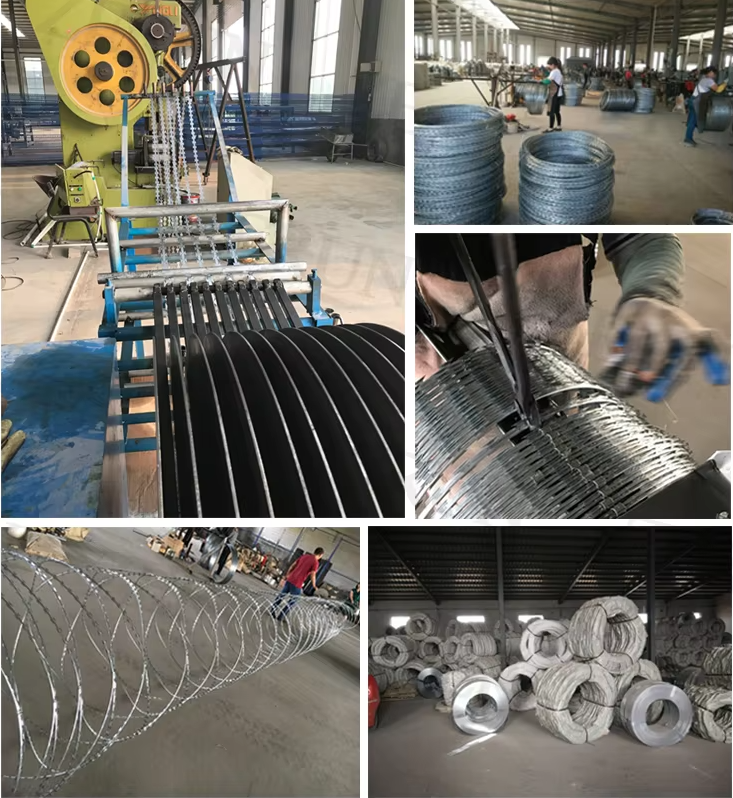 Stainless Steel CBT-65 Razor Security Barbed Wire Coil Corrosion Resistant For Coastal Farm