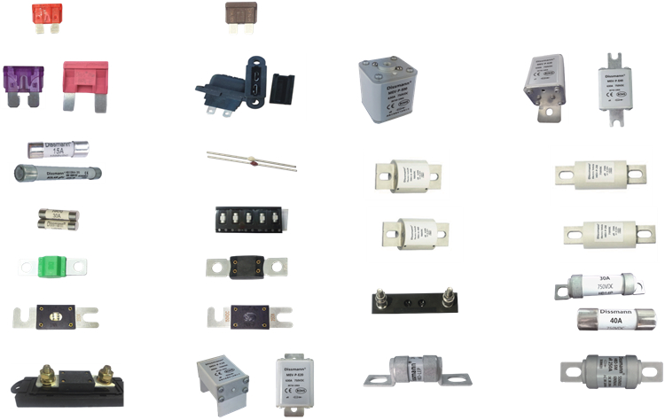  Low Voltage Fuses UL Certified Flat plug Fuse DC32V Fuse with Fuse Holder