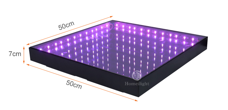 LED World Cup 3D Mirror Dance Floor for Event Football Stage Lighting 50*50*7CM 10KG