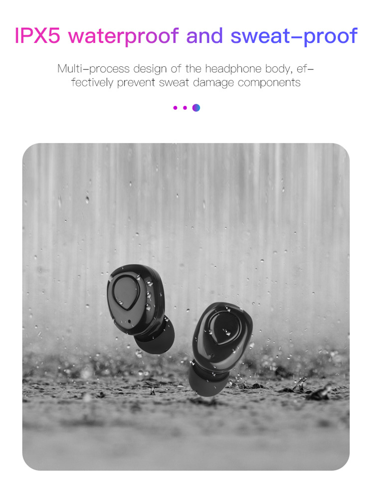 Bluetooth 5.0 Wireless Earphone Tws in Ear Headphones Handsfree Earphones Headphone Sport Earbuds Headset for Phone with Mic