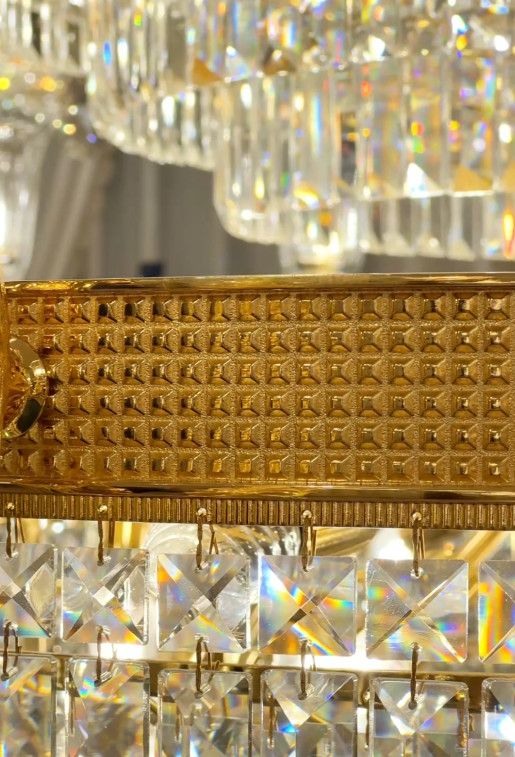 OEM ODM Luxury Large Contemporary Foyer Chandeliers With High Grade Crystal