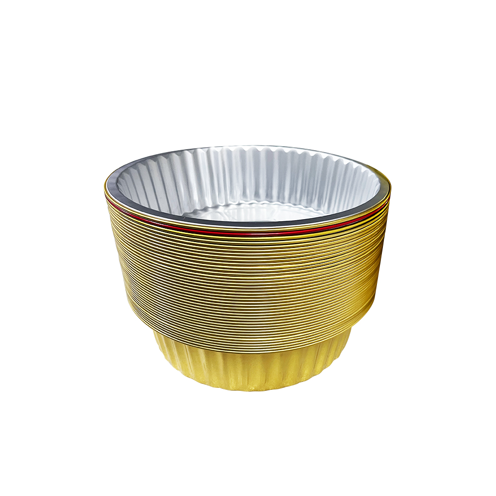 Food Container Custom Order Hot Disposable Round Aluminum Foil Cake Baking Cups Sales
