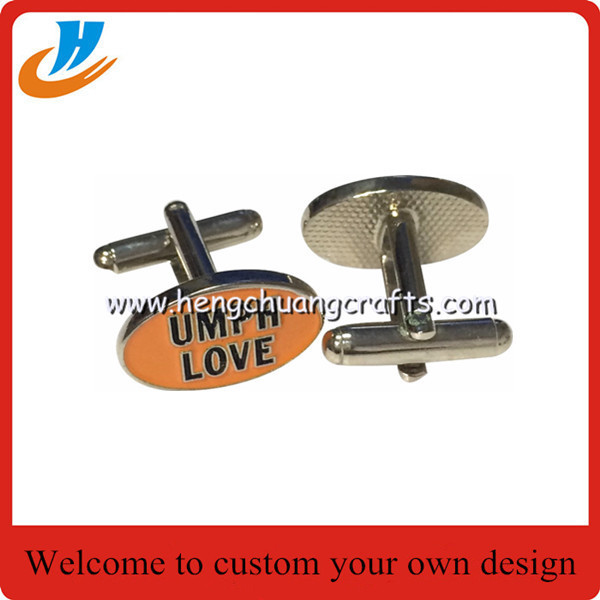 Flag cufflinks with custom logo design soft enamel cufflinks wholesale