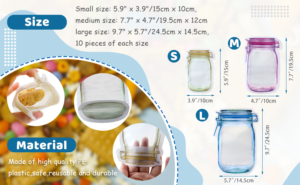 Made of high quality PE plastic,safe,reusable and durable
