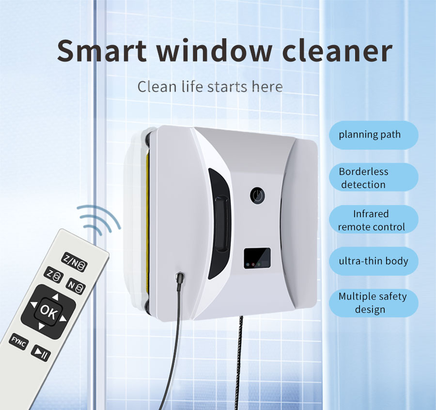 80Watt Automatic Window Cleaner Robot 2.5mins/M2 Mini Slim Robot Vacuum