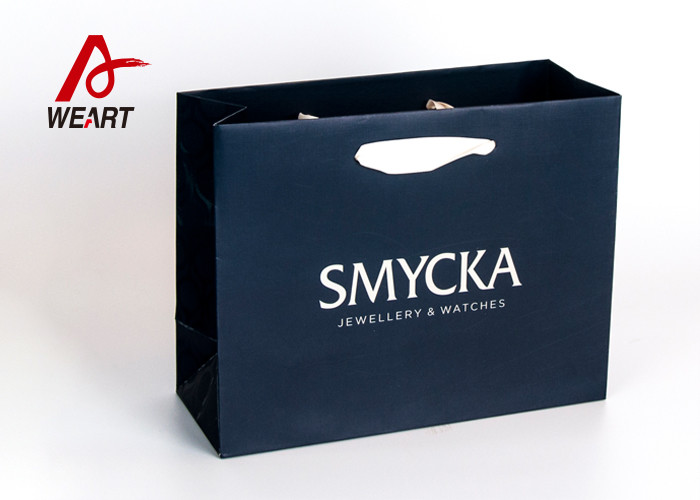 Reasonable Personalized Colored Paper Gift Bags Hot Stamping Matt Lamination