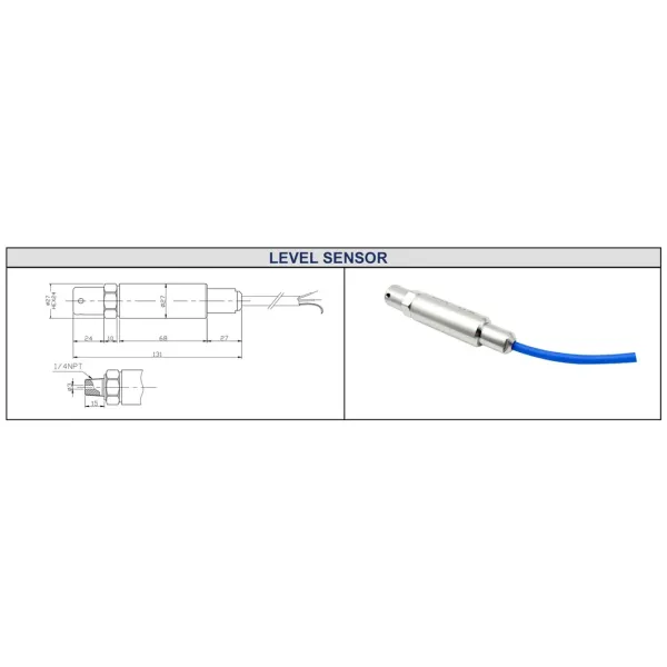 BH93420 -III 0-4 meter RS485 Communication Protocol oil level sensor