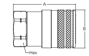 0.75 Inch 316 Stainless Steel BSPP Flat Face Coupler