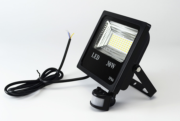 Waterproof Driver Motion Sensor Led Flood Light PIR 110lm/W 30W