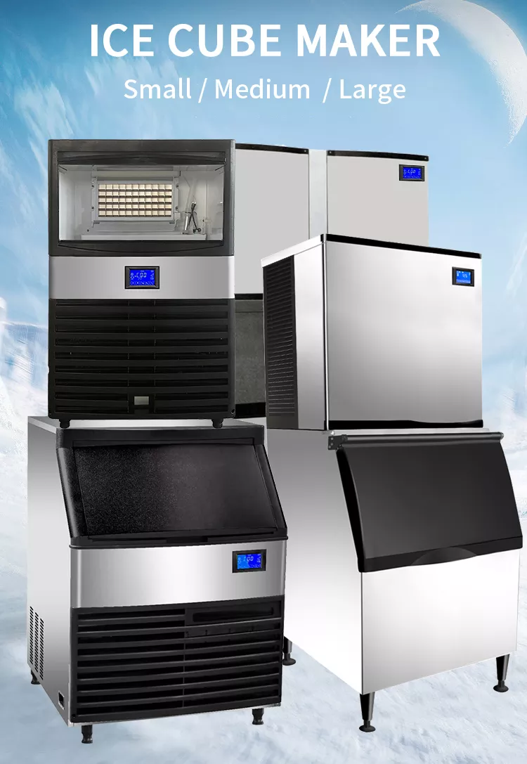 Professional Ice Block Making Machine 68kg/24h Commercial Ice Cube Machine Coffee Bar/Hotels/Food & Beverage Shops