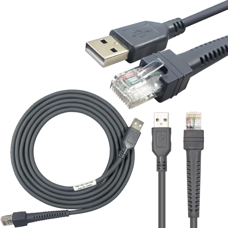 10ft 3M Gray USB Scanner Cable CBA-U25-S09ZAR For Symbol LS2208