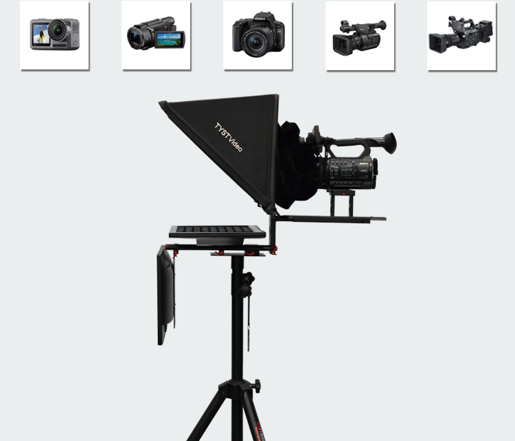 22 Inch Dual Screen Studio Teleprompter for Live Sports Indoor or Outdoor Application