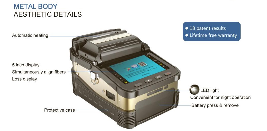 Automatic FTTH Optical Fiber Fusion Splicer ai7 optical fiber fusion splicer