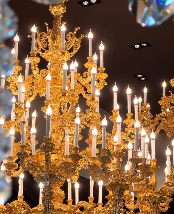 Hotels Luxury Golden Extra Large Chandeliers For High Ceilings