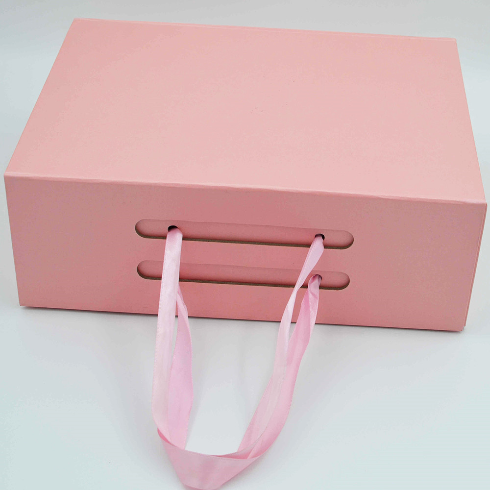 Custom Foldable Magnetic Box PMS Cardboard Folding Gift Luxury With Ribbon ISO9001