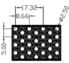 Hole Pattern Perforated Metal Pipe Filter AISI304/304L Semi Finished Industrial