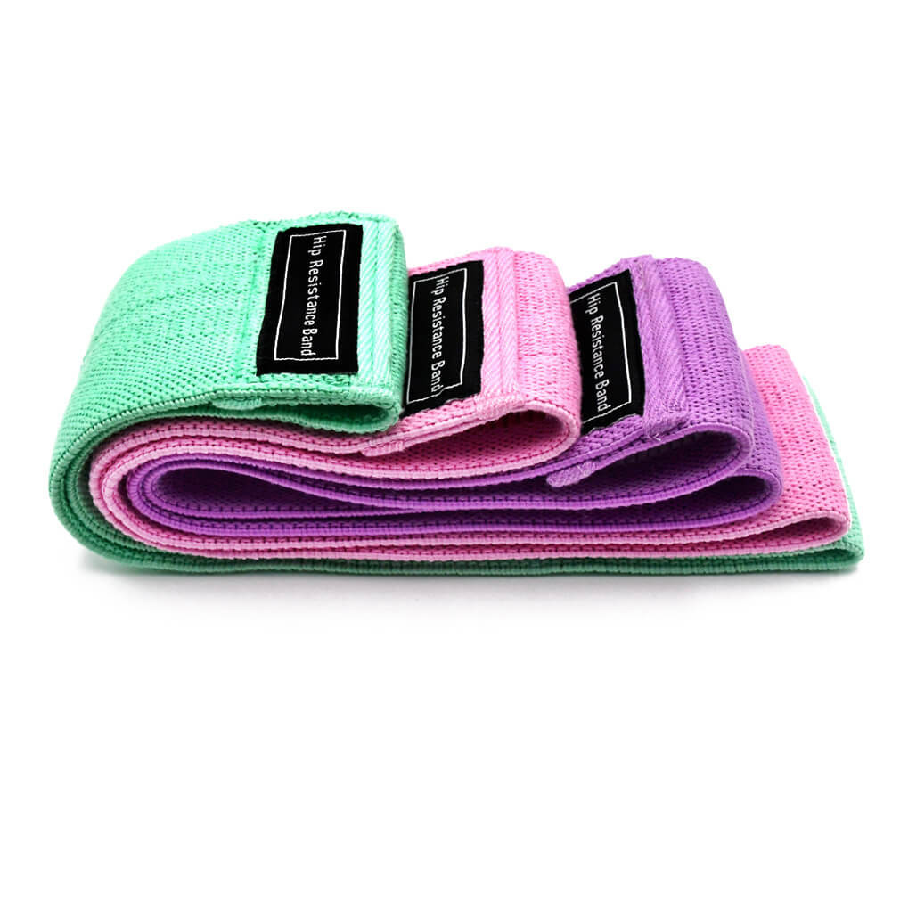 3 Piece Set Fitness Rubber Bands / Expander Elastic Band With LOGO Customized