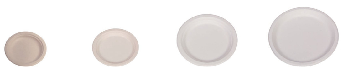 Sugarcane Bagasse Pulp Disposable Party Plates , Bamboo Compostable Plates