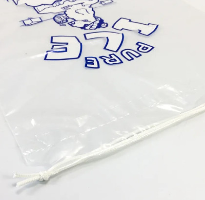 Recycle Poly Plastic Ice Bags Drawstring LDPE Wicket Bag Ice Delivery