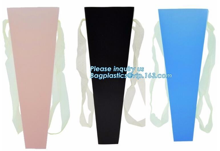 OEM Logo Printed Paper Packaging Bag Custom Good Quality Flower Carrier Bag,Art Paper Flower Carrier Bag Shopping Bags W