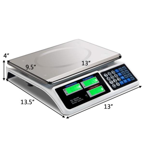 Rectangle Digital Display Vasipor Accurate 40kg Calculation Fruit Weight Electronic Counter Counting Commercial Weight Scale