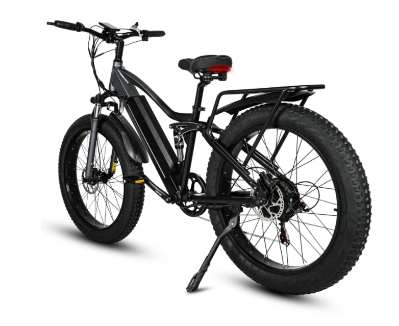 Fat Tire Electric Mountain Bikes For Adults 26 Inch 750W Motor 17Ah Lithium Battery