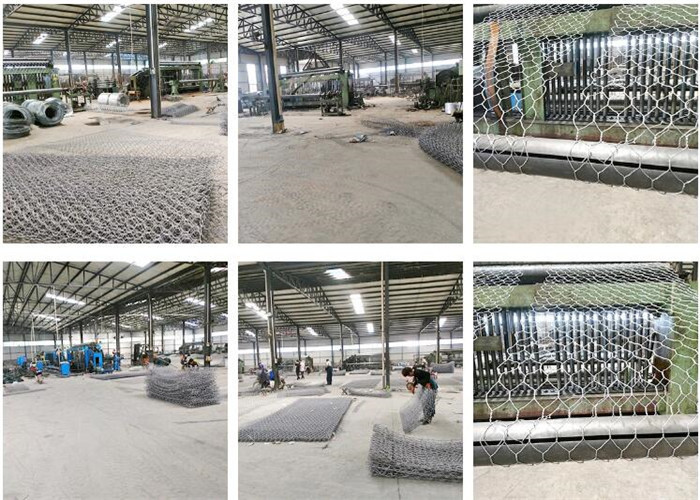 Square Hole Pvc Coated Gabion Box Zinc Coated 220-270g