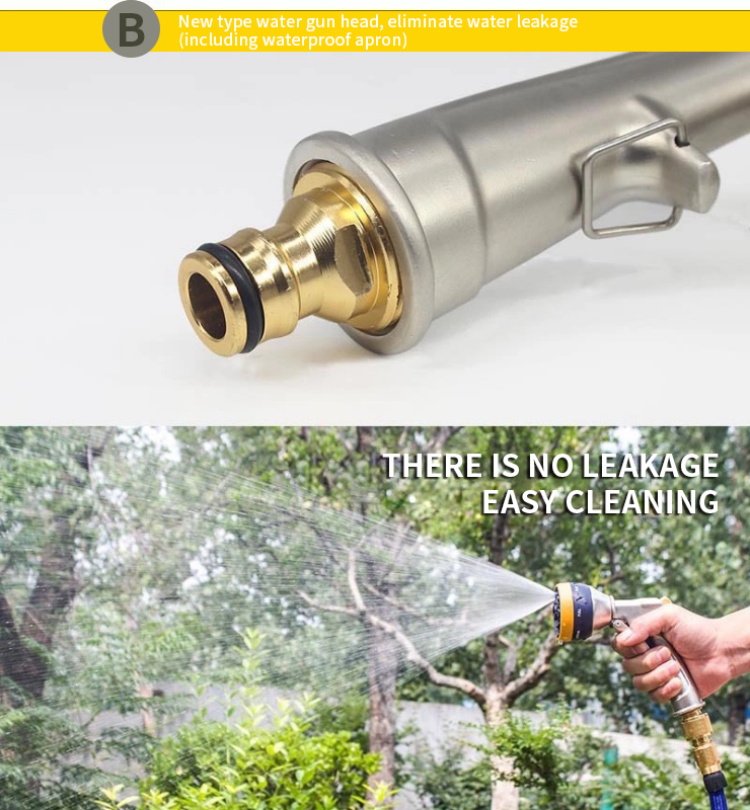 7 Patterns Extended Plastic Garden Water Guns Water Hose Nozzle