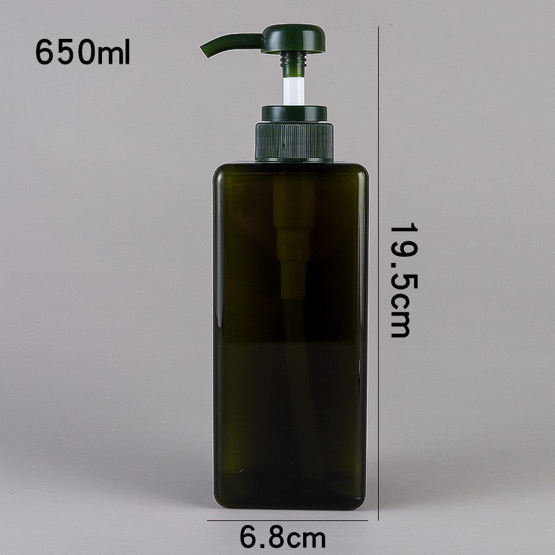 Green Plastic Shampoo Pump Bottles Refillable 8.4oz 15oz 21.5oz 450ml 650ml 500ml Petg Bottle