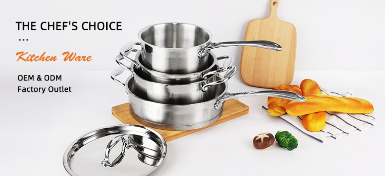 3 Pcs Nonstick Cookware Set Fine Iron Non Stick Cooking Pot Set With Glass Lid