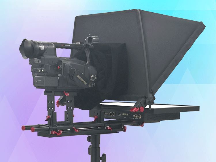 Word and Picture Compatible 24 Inch Single Screen Teleprompter for Studio Presentation