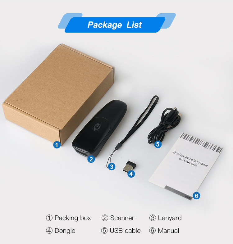 High Precision 3mil Reading Wireless Barcode Scanner Trigger Mode for Accurate Scanning